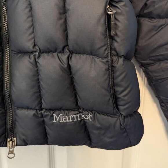 Marmot Women's 650 Fill Goose Down Quilted black Puffer Jacket Womens Full S/P - Picture 6 of 14